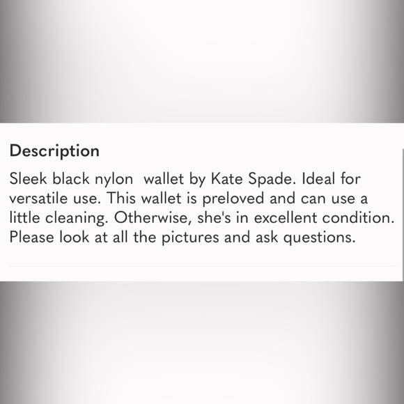 Kate Spade Vintage Iconic Black Nylon Billfold Wallet - Picture 5 of 9